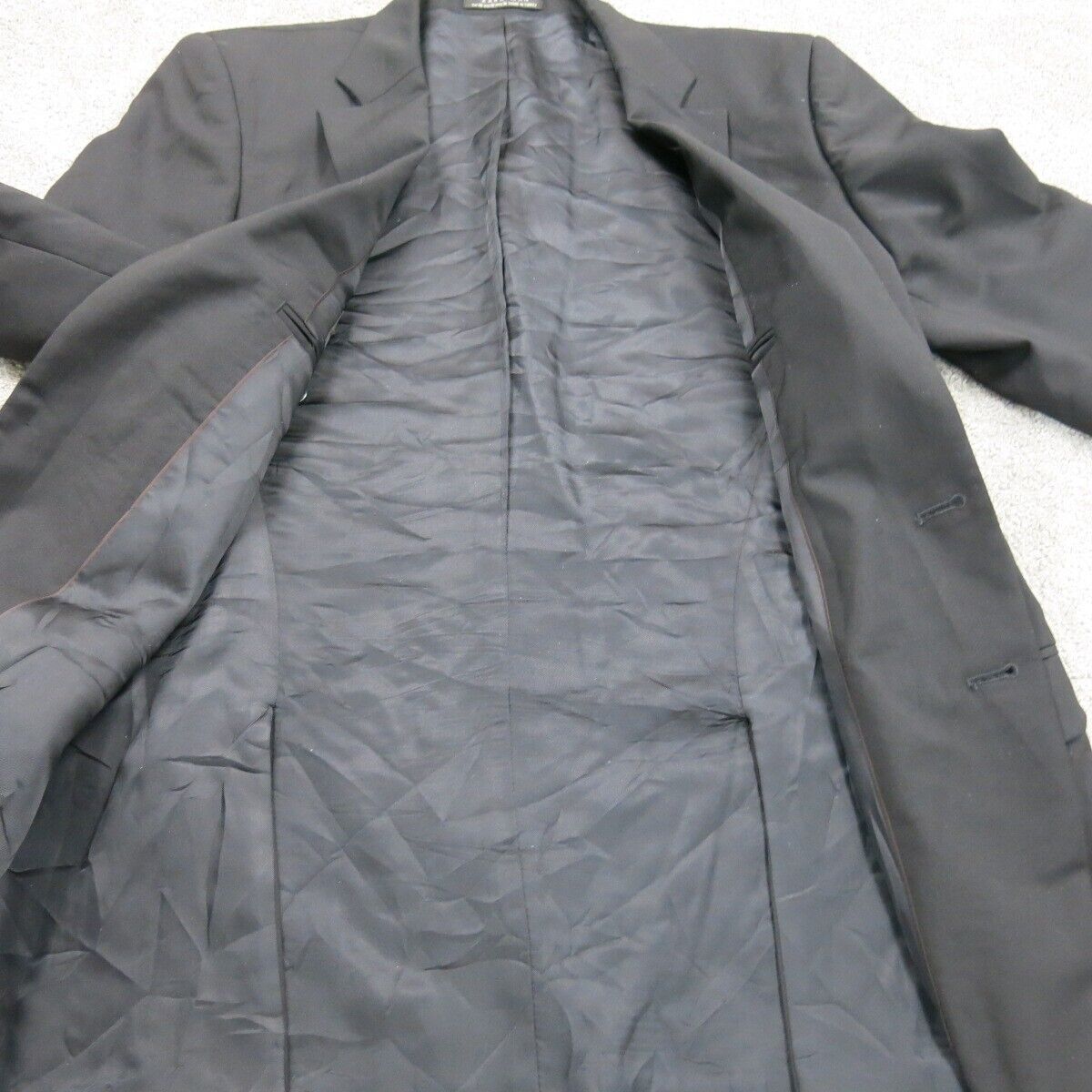 Zara Man Mens Blazer Coat Single Breasted Long Sleeve Pockets Black Size US 36