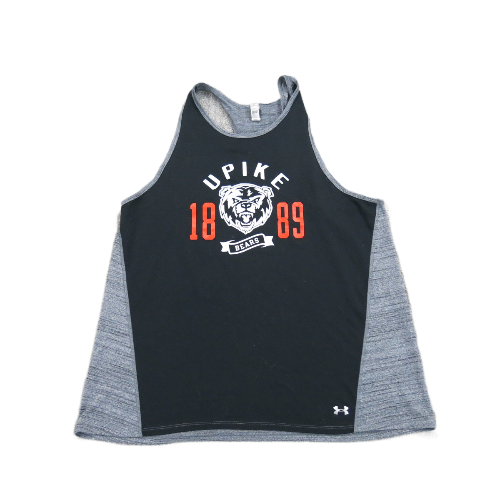 Under Armour Womens Tank Top Heatgear Scoop Neck Sleeveless Logo Black Size XL