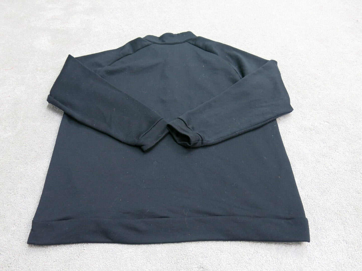 Nike Mens Dri Fit 1/4 Zip Up Sweatshirt Mock Neck Long Sleeve Logo Black Size XL