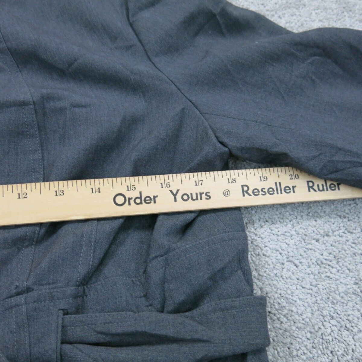 Calvin Klein Womens Single Breasted Coat Stretch Long Sleeves Black Size 16
