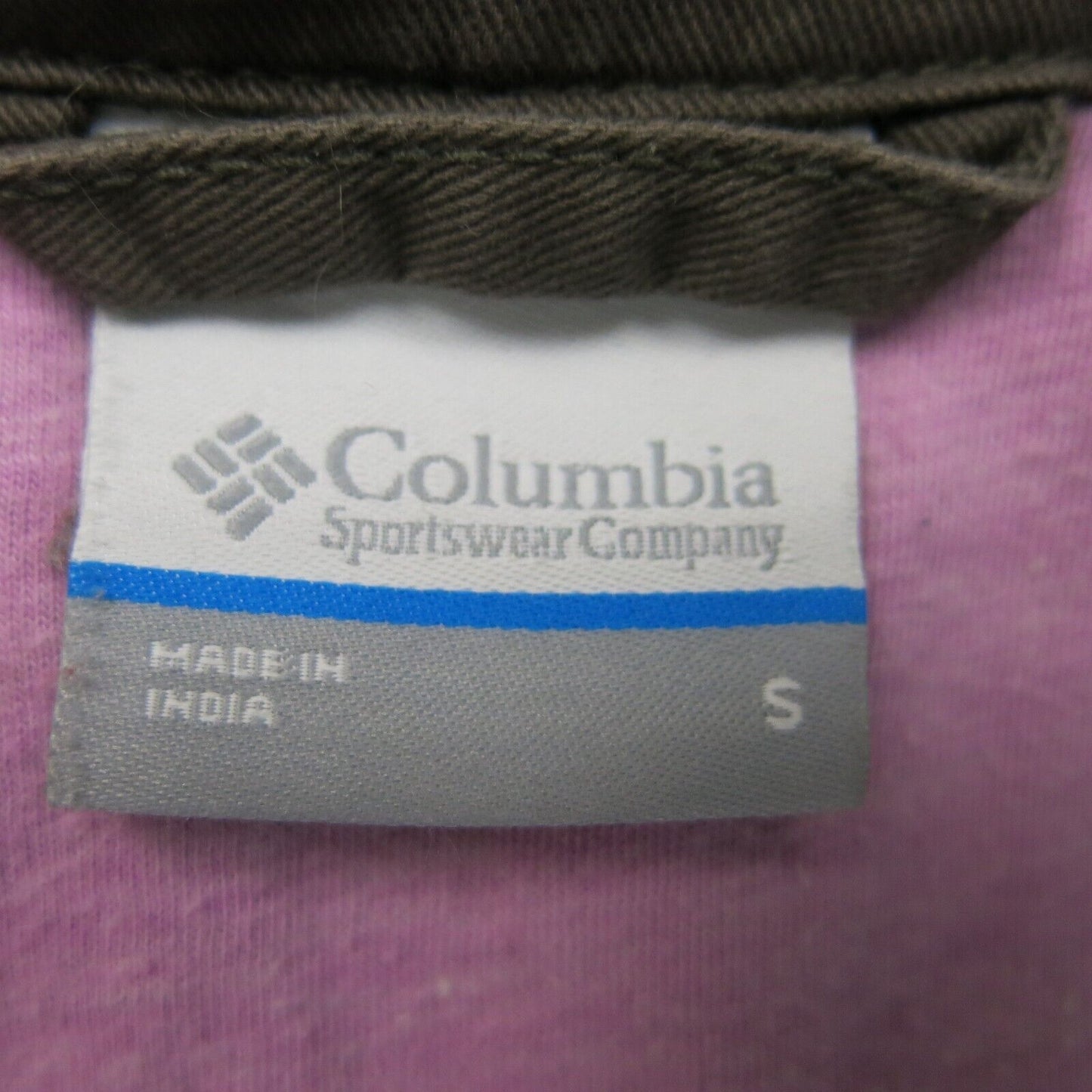 Columbia Sportswear Womens Full Zip Up Jeans Jacket Mock Neck Brown Size Small