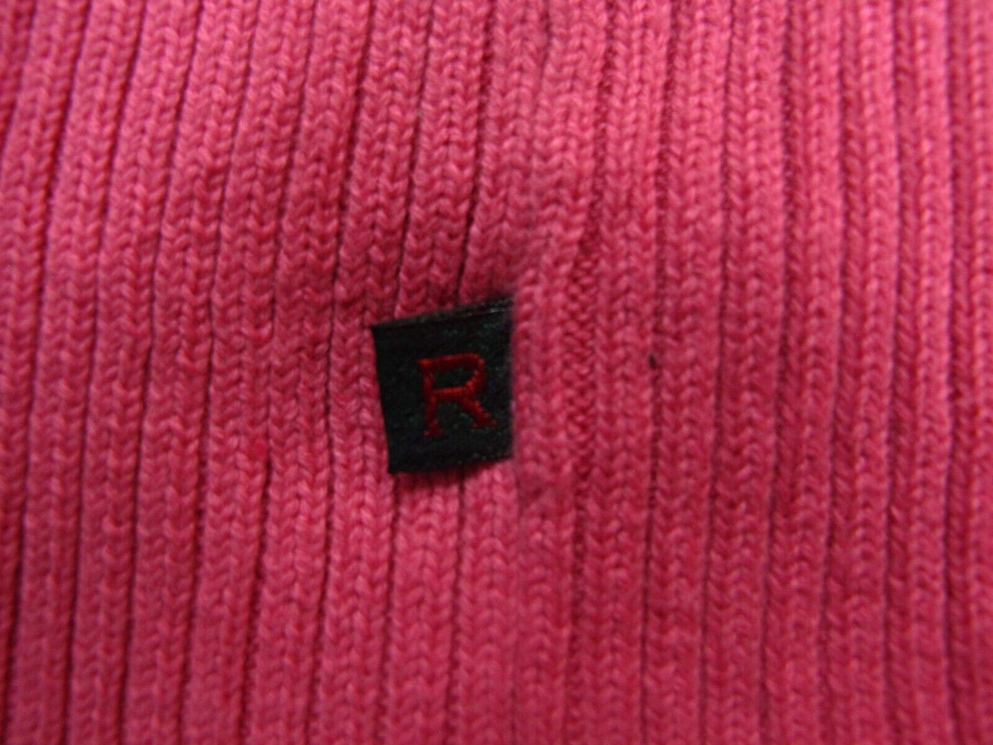 Ralph Lauren Womens Sweater V Neck Collared Long Sleeves Cotton Pink Size Large