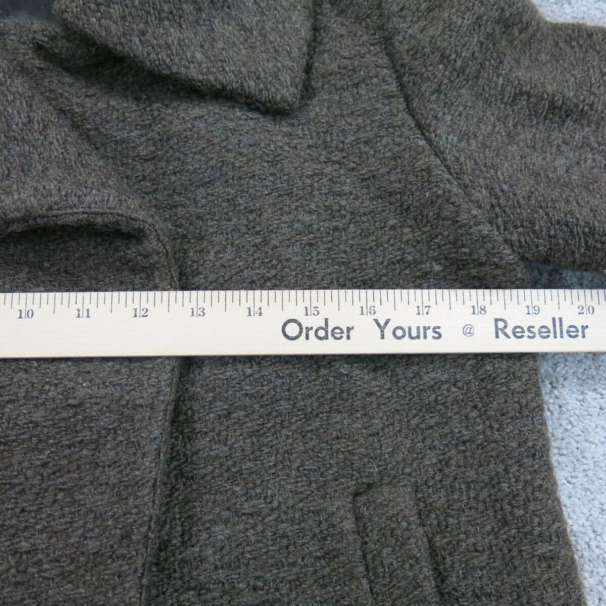 Banana Republic Womens Pea Coat Jacket Long Sleeves Pockets Gray Size 6