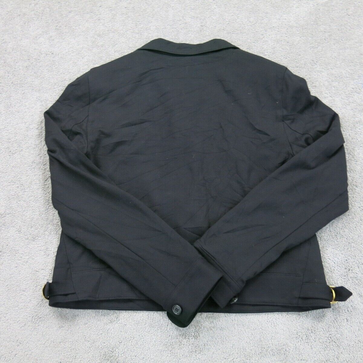 Lauren Ralph Lauren Womens Blazer Coat Single Breasted Long Sleeves Black SZ 10