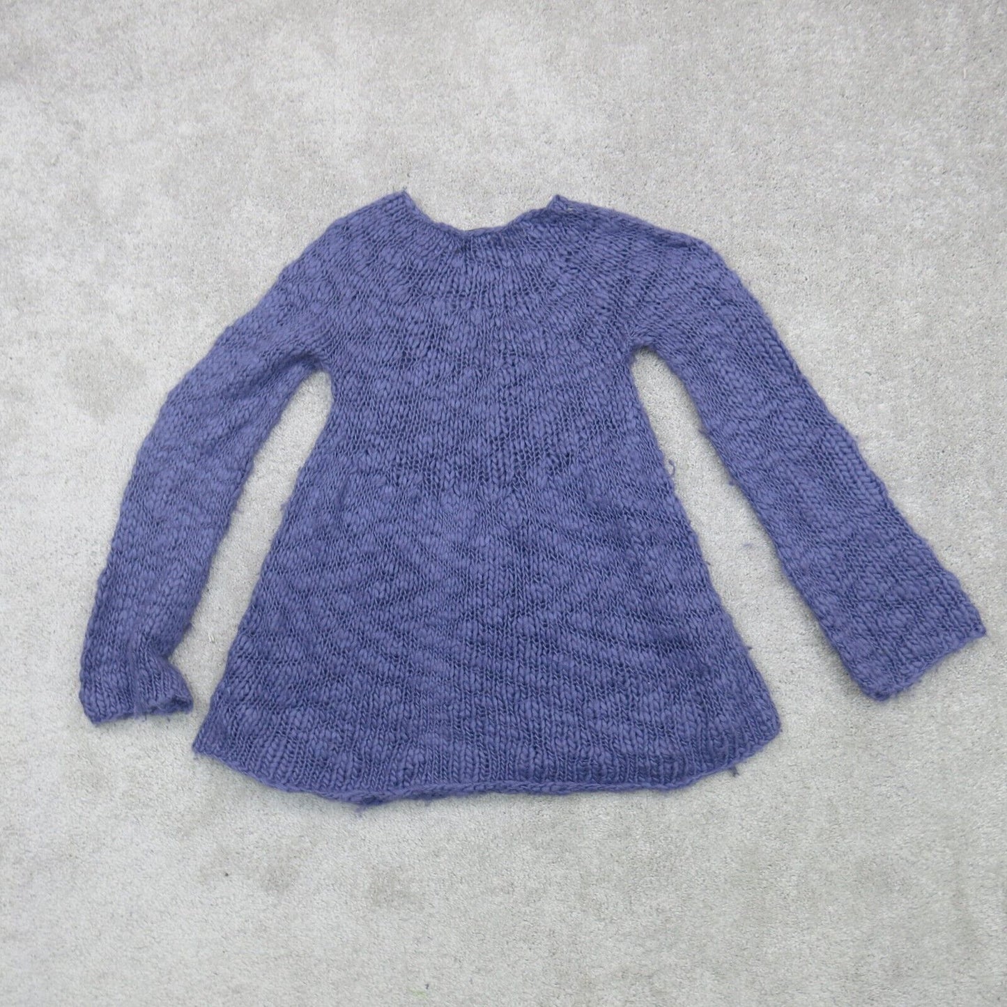 Calvin Klein Womens Pullover Sweater Fit & Flare Crew Neck Purple Size Medium