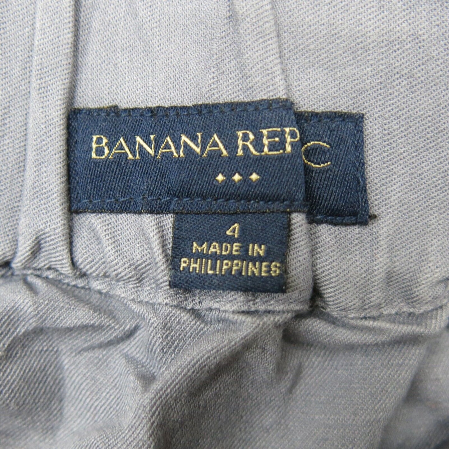 Banana Republic Womens Straight Pencil Skirt Elastic Waist Pockets Slate Blue 4