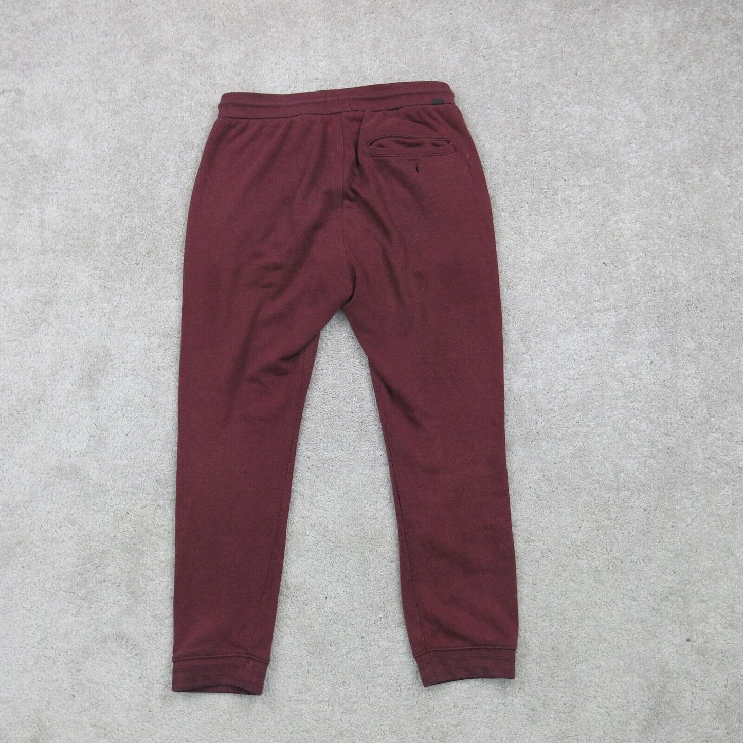 Levis Mens Pant Jogger Drawstring Waist Mid Rise Pockets Maroon Size Medium