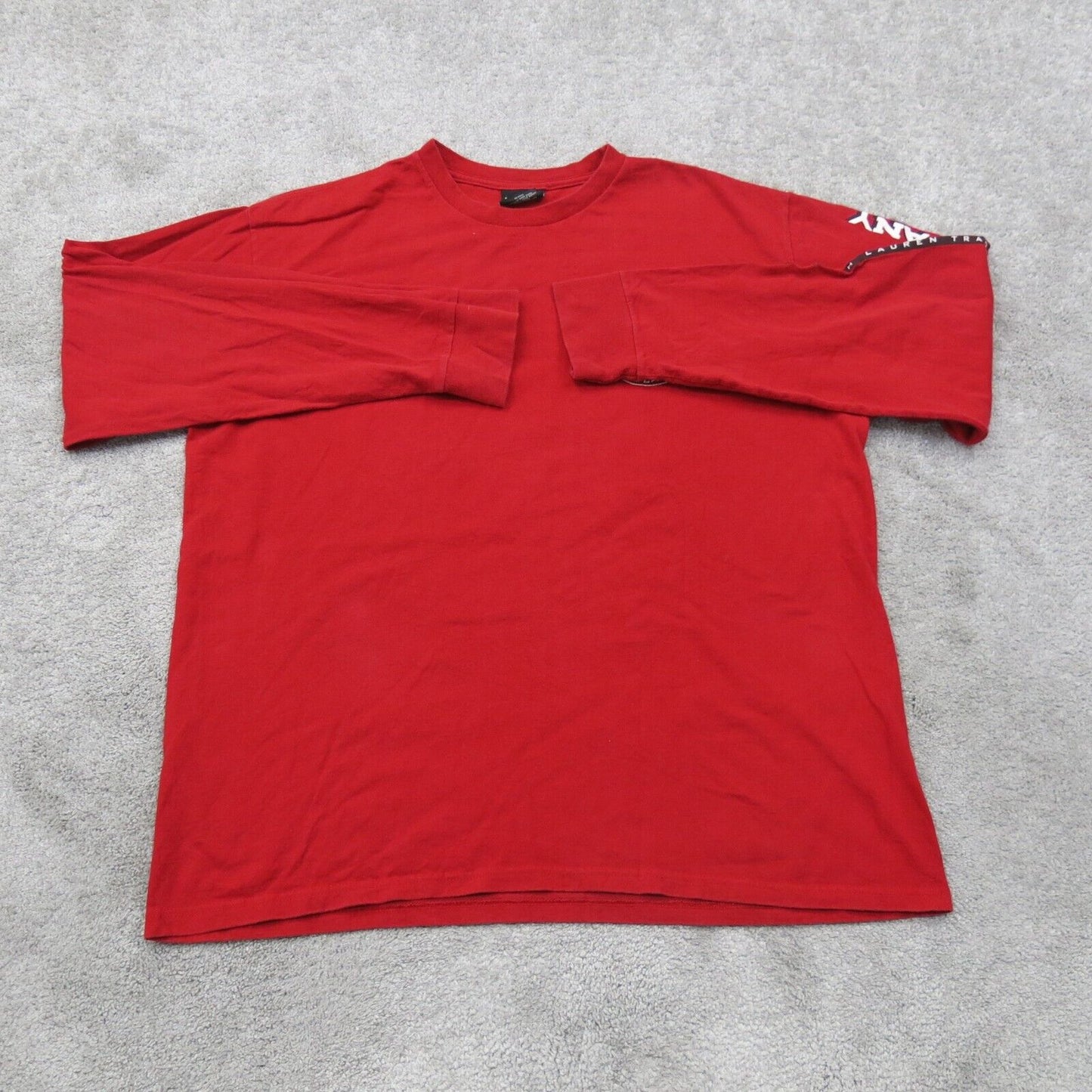 Ralph Lauren Mens Sweatshirt Crew Neck Long Sleeves 100% Cotton Red Size X Large