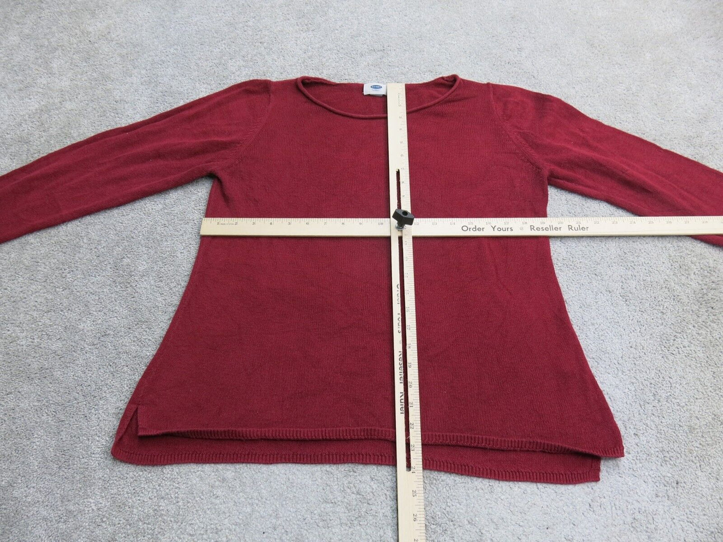 Old Navy Womens Pullover Sweater Knitted Long Sleeves Round Neck Red Size Large