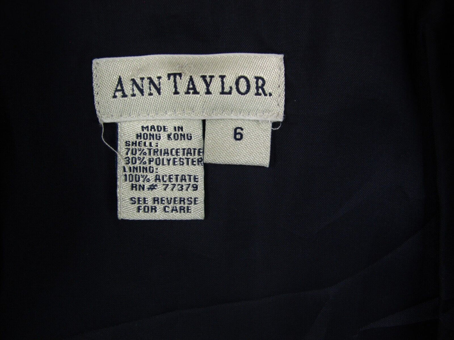 Ann Taylor Womens Fog Jacket Single Breasted Long Sleeve Blue Size 6