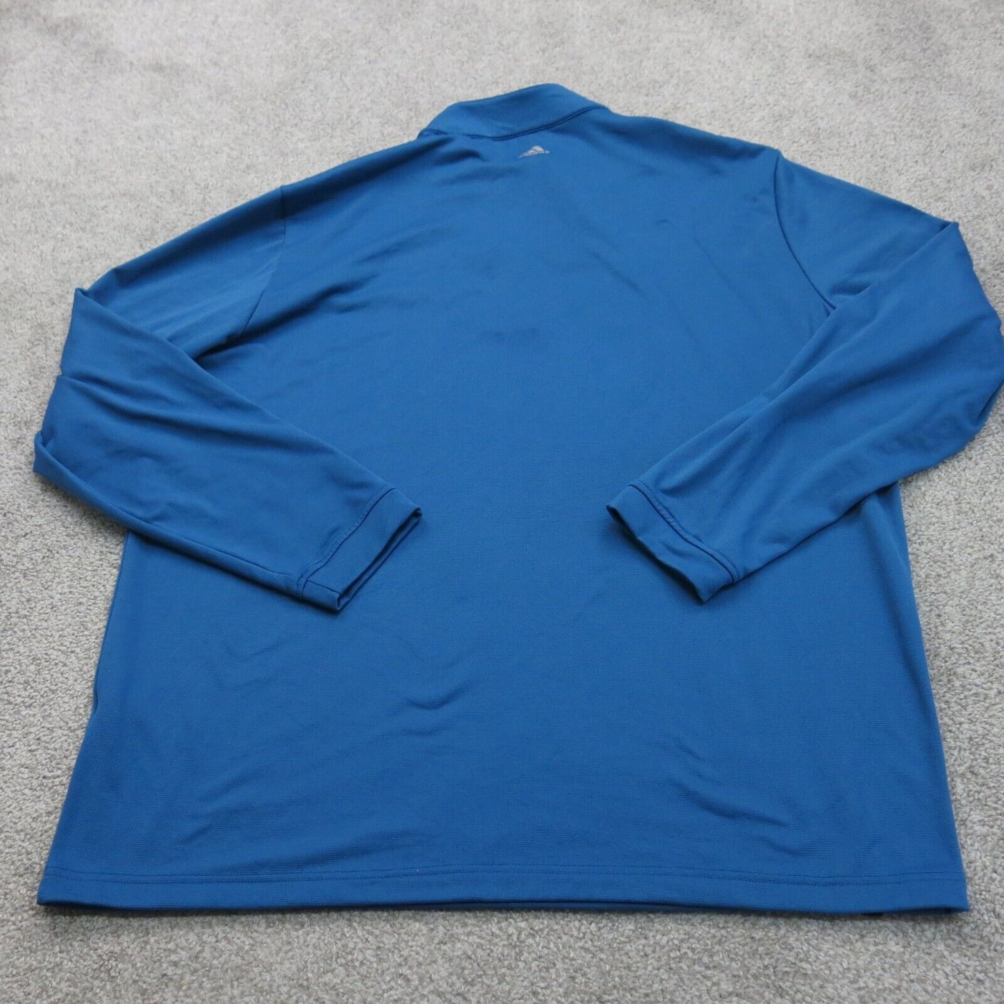 Adidas Mens Activewear Top3/4 Zip  Long Sleeve Mock Neck Blue Size X Large