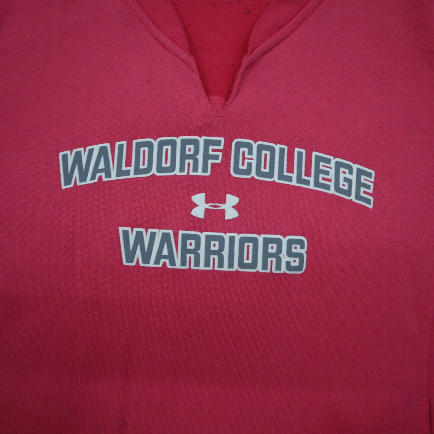 Under Armour Hoodie Womens Sz L Pink Semi Fitted Pullover Sweatshirt Long Sleeve