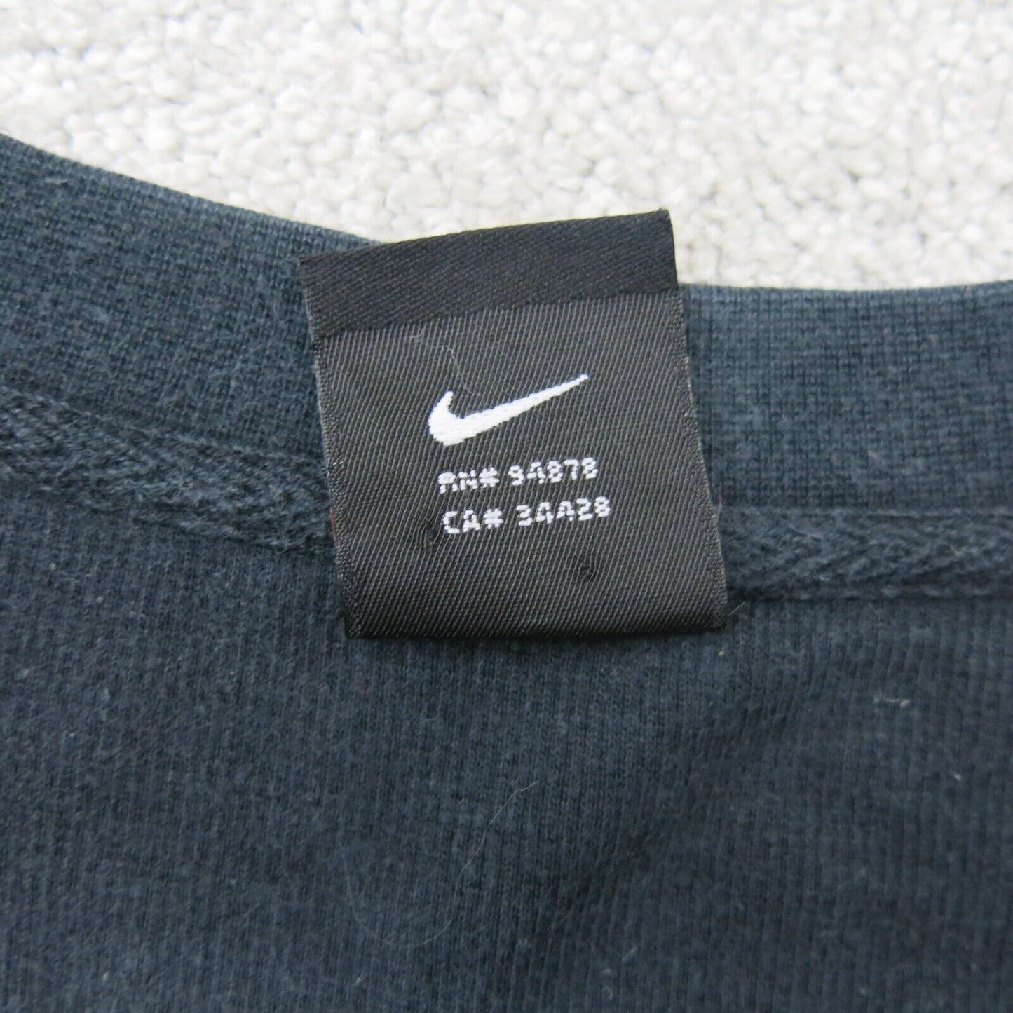 Nike Team Mens Sweatshirt V Neck 100% Cotton Long Sleeves Iowa Logo Black Large
