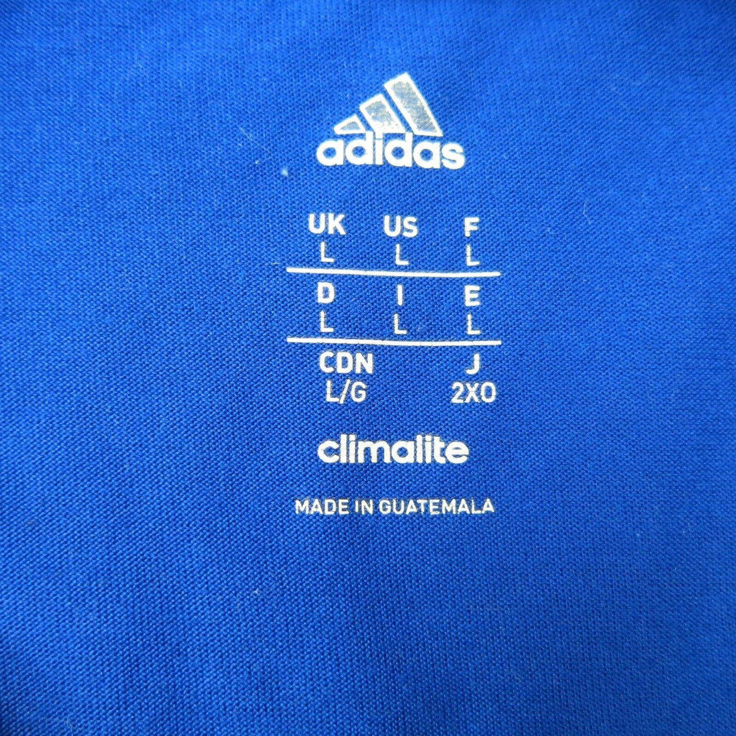 Adidas Mens Sweatshirt Crew Neck Long Sleeves Climalite Reivers Blue Size Large
