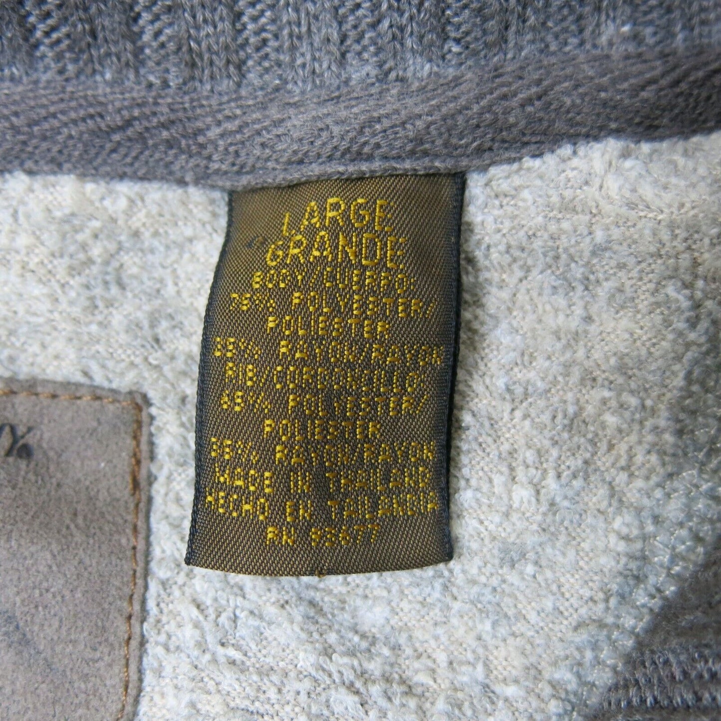 ST Johns Bay Women Pullover Sweater Quarter Zip Mock Neck Long Sleeve Gray Large