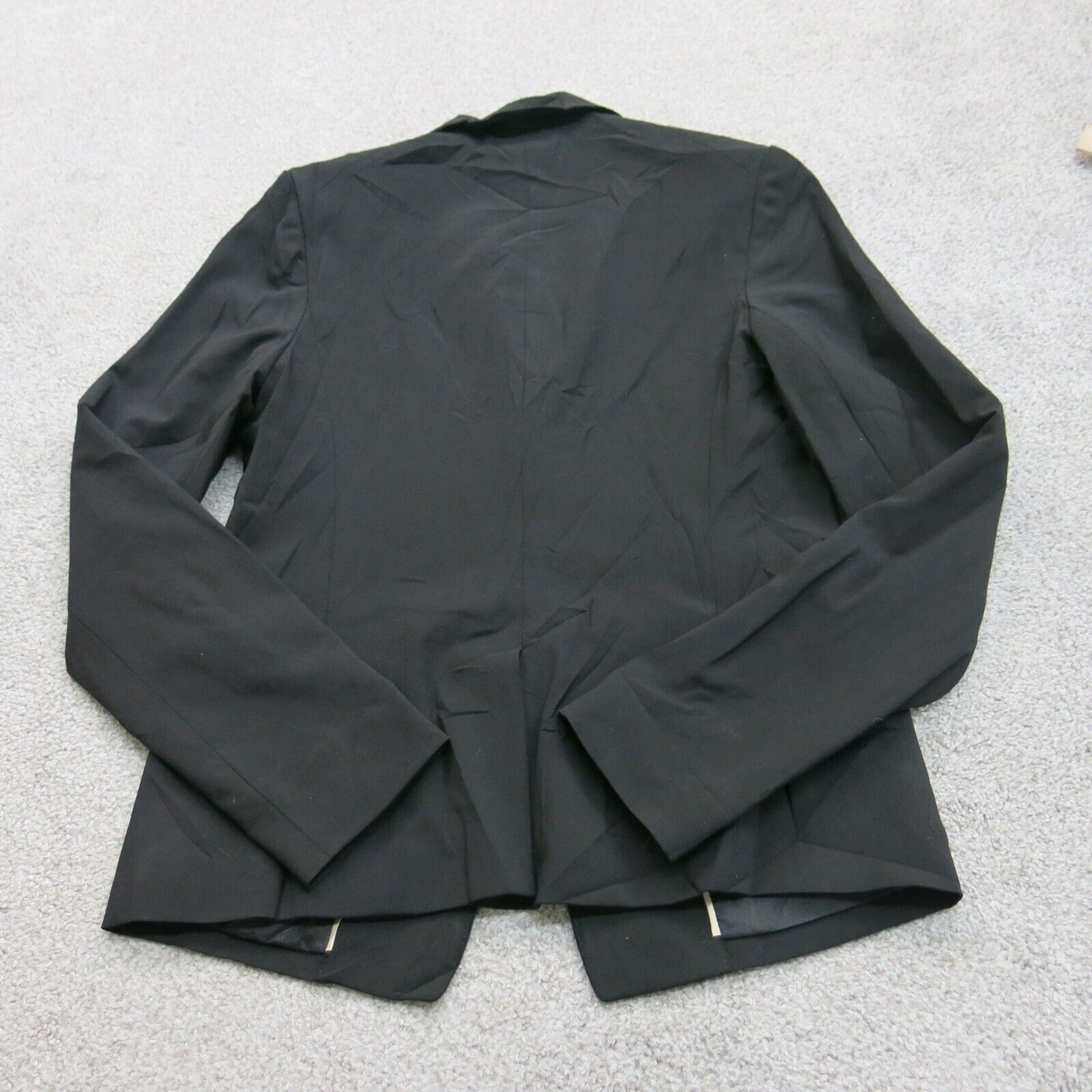 Gap Womens Blazer Coat Single Breasted Long Sleeve Pockets Solid Black Size 4