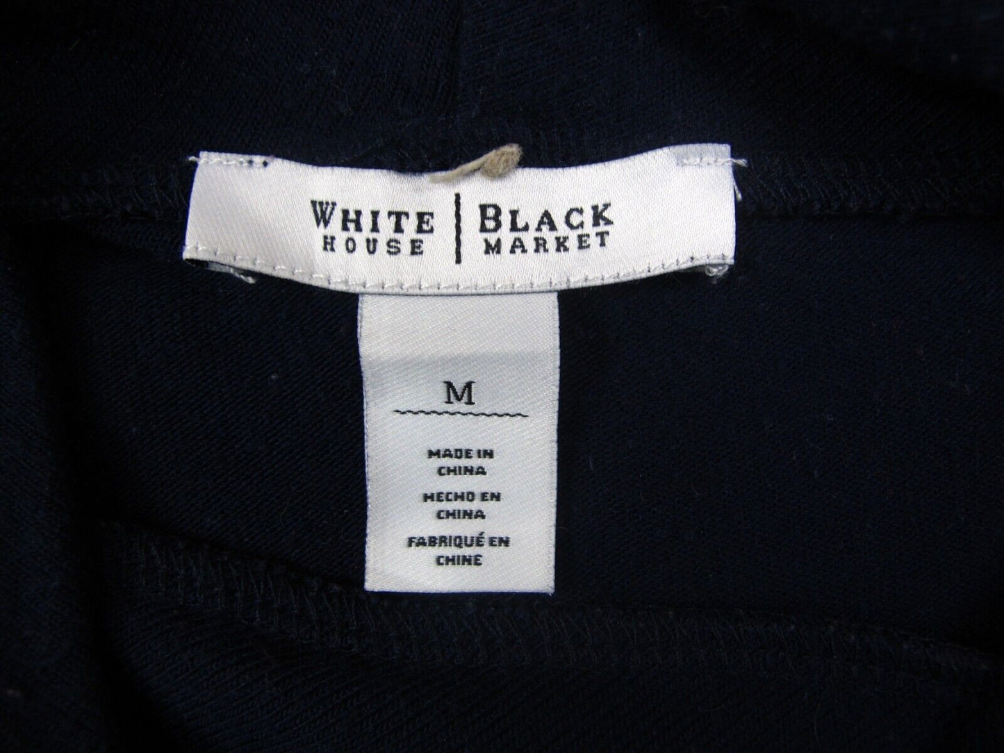 White House Black Market Womens Knitted Pullover Sweater Asymmetrical Blue SZ M