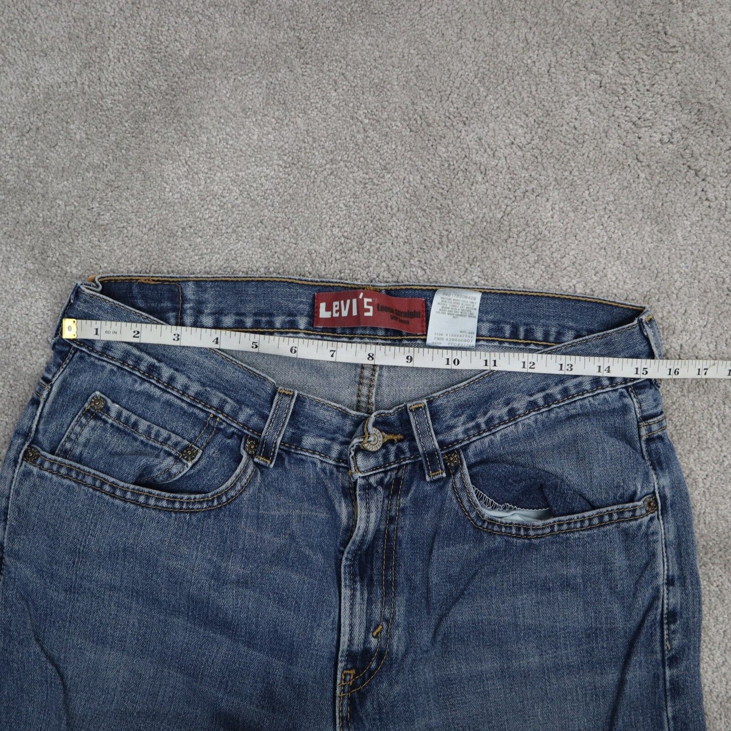 Levi s 569 Jeans Women s Size 12 Blue Stretch Loose Straight Leg Denim Jeans