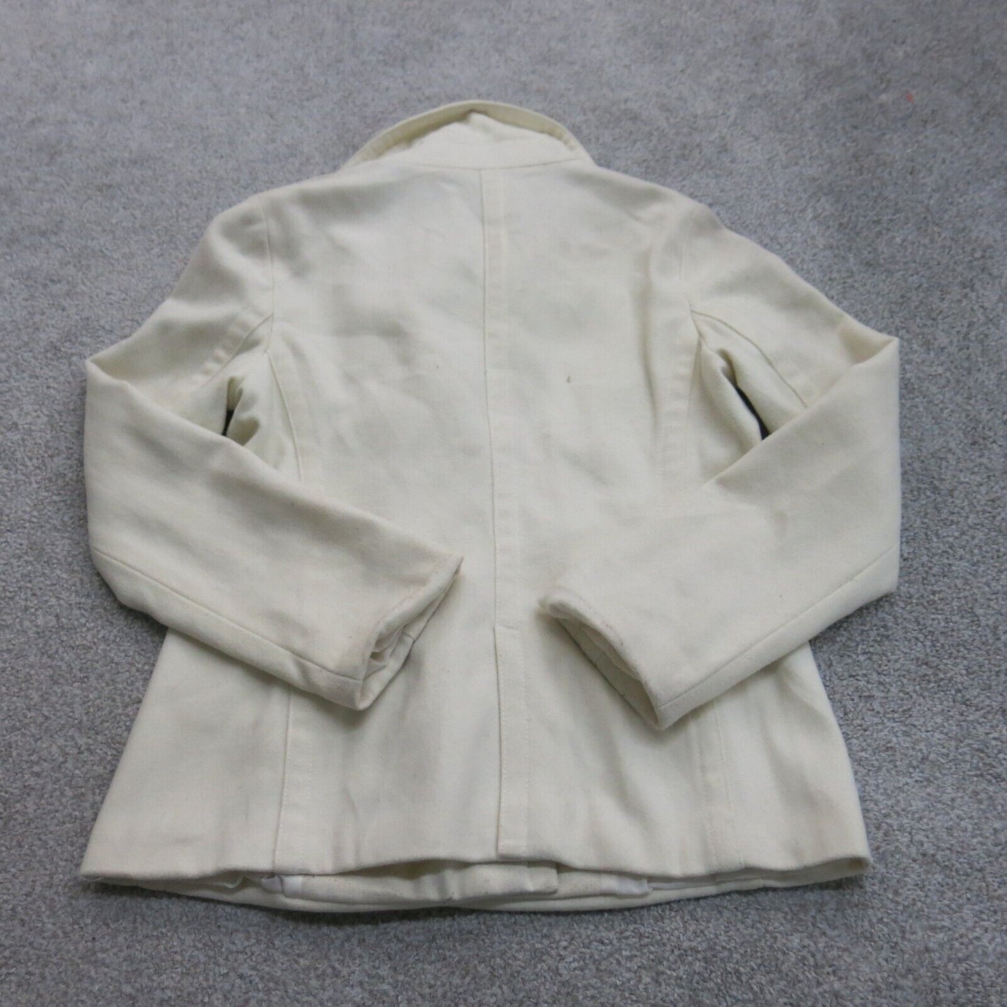 Gap Womens Pea Coat Long Sleeves Double Breasted Pockets Ivory Size Small