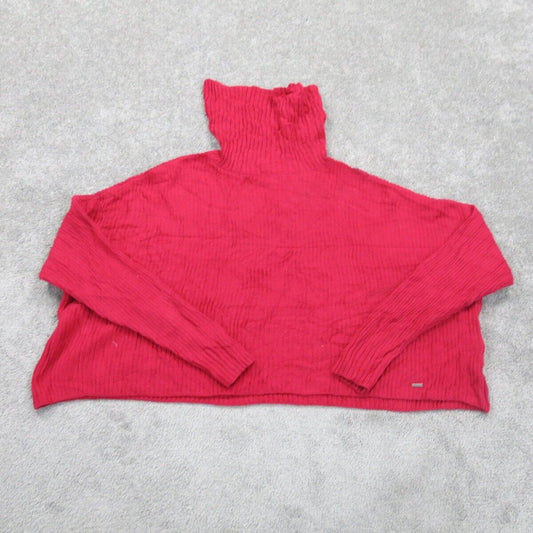 Hollister California Women Pullover Sweater Knitted Long Sleeve Red Size X Small