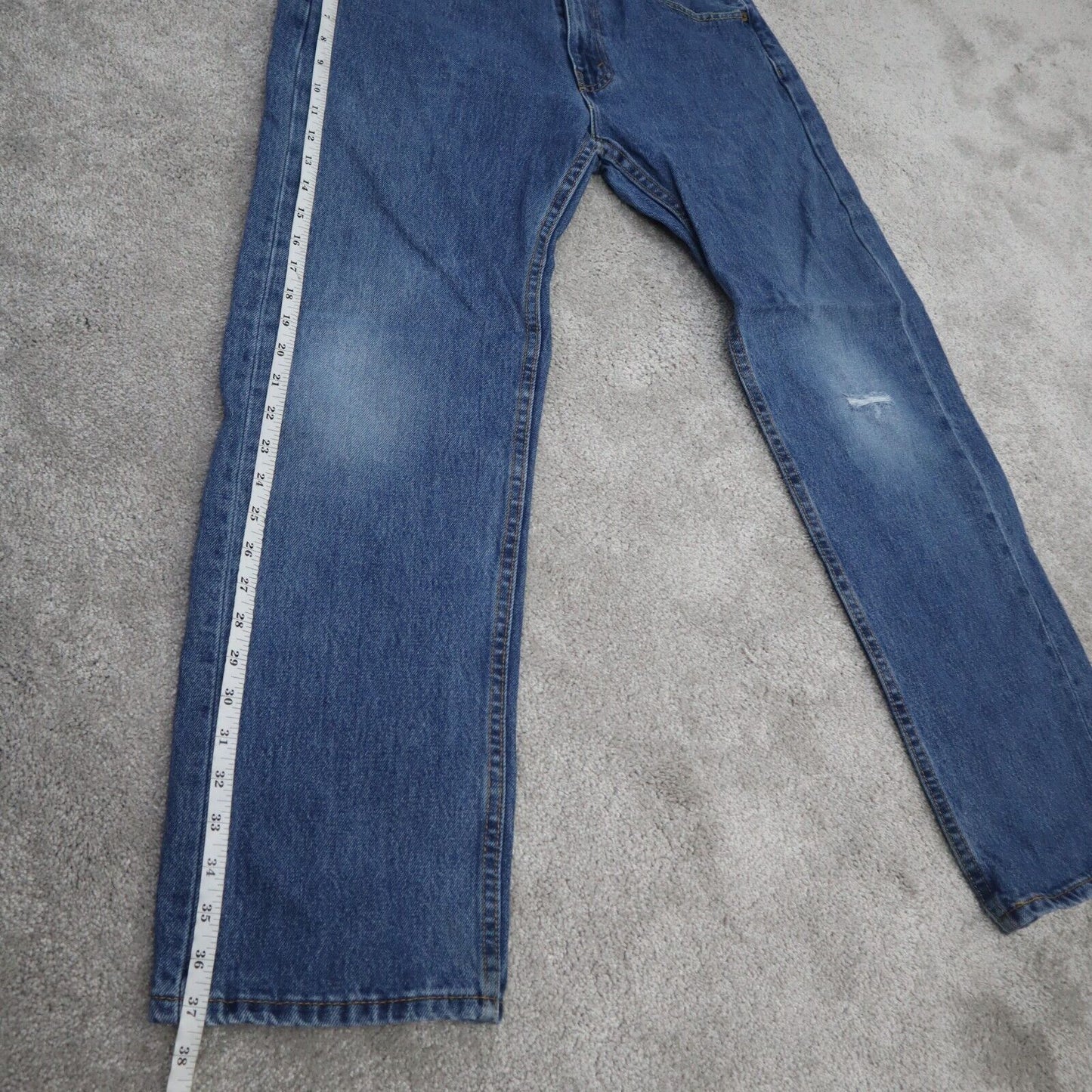Levi s 505 Jeans Men's  Size 33 Blue Stretch Regular Fit Straight Denim Jeans