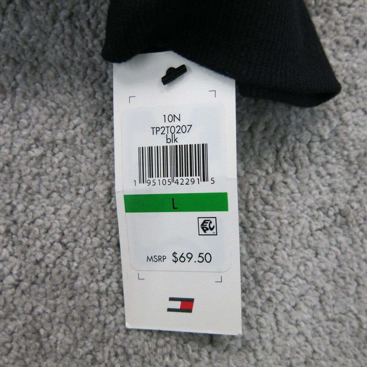 NWT Tommy Hilfiger Womens Sports Hoodie Sweatshirt Long Sleeve Black Size Large