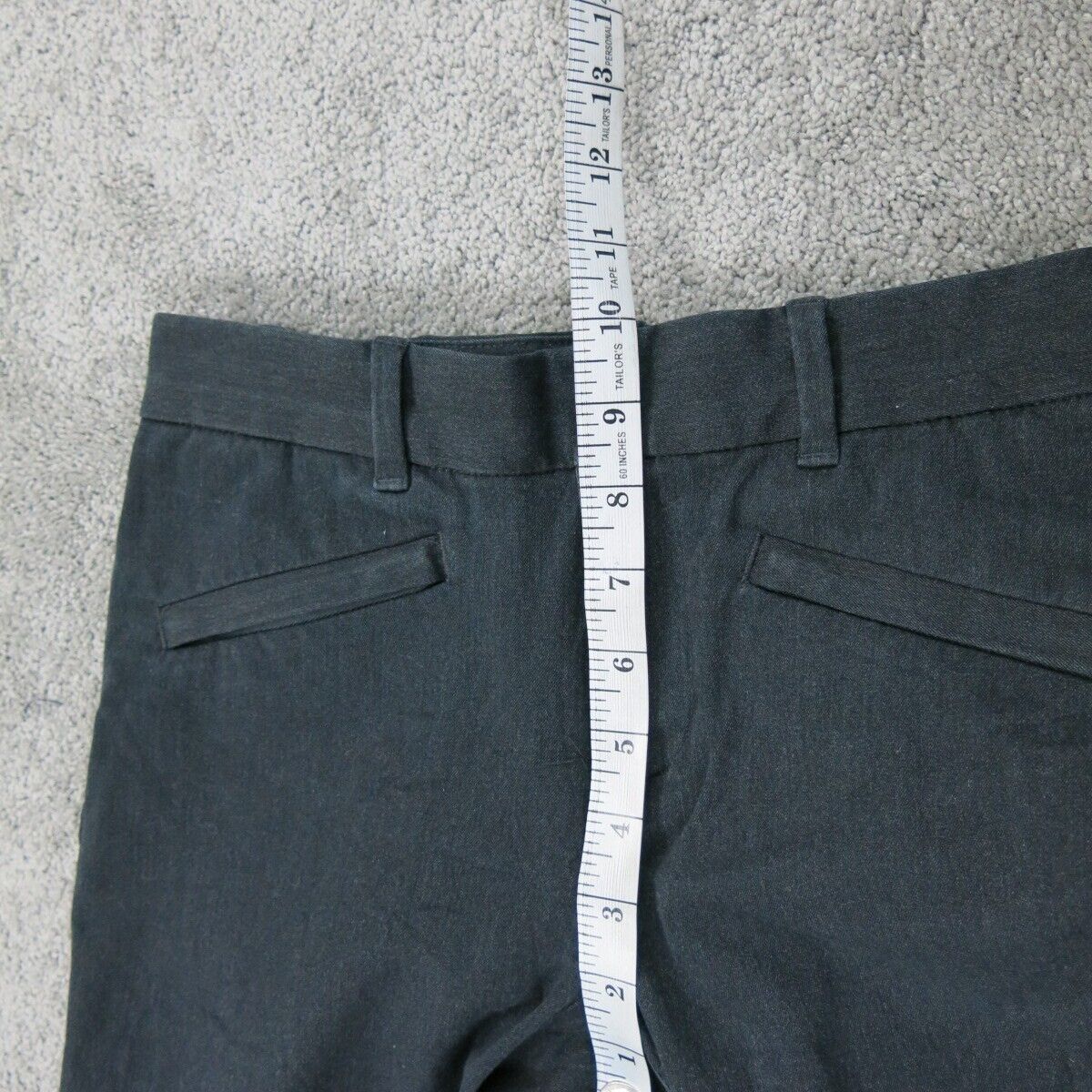 Vintage Women Skinny Ankle Pants Casual Mid Rise Pockets Black Size 0