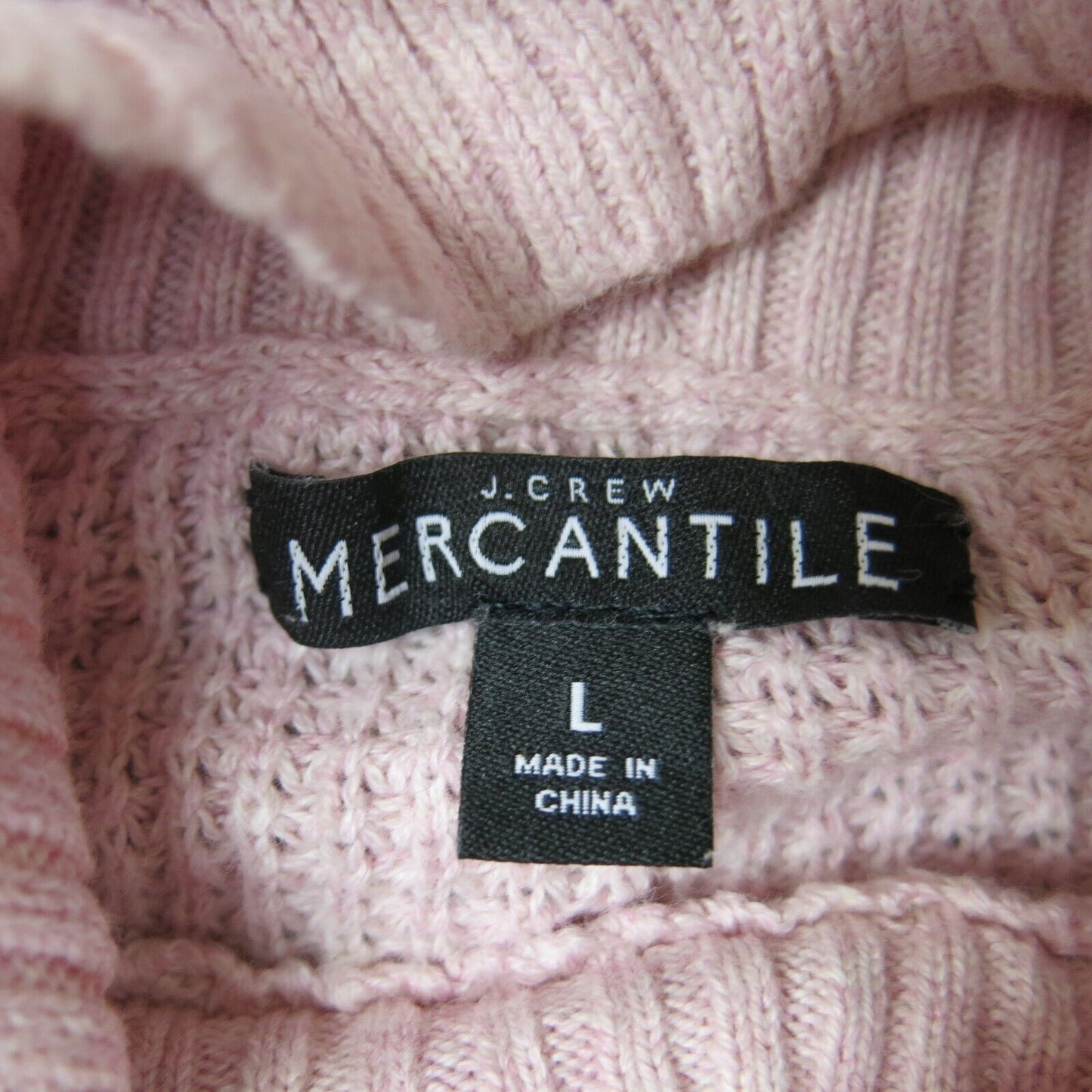 J. Crew Mercantile Womens Pullover Sweater High Neck Long Sleeves Pink SZ Large