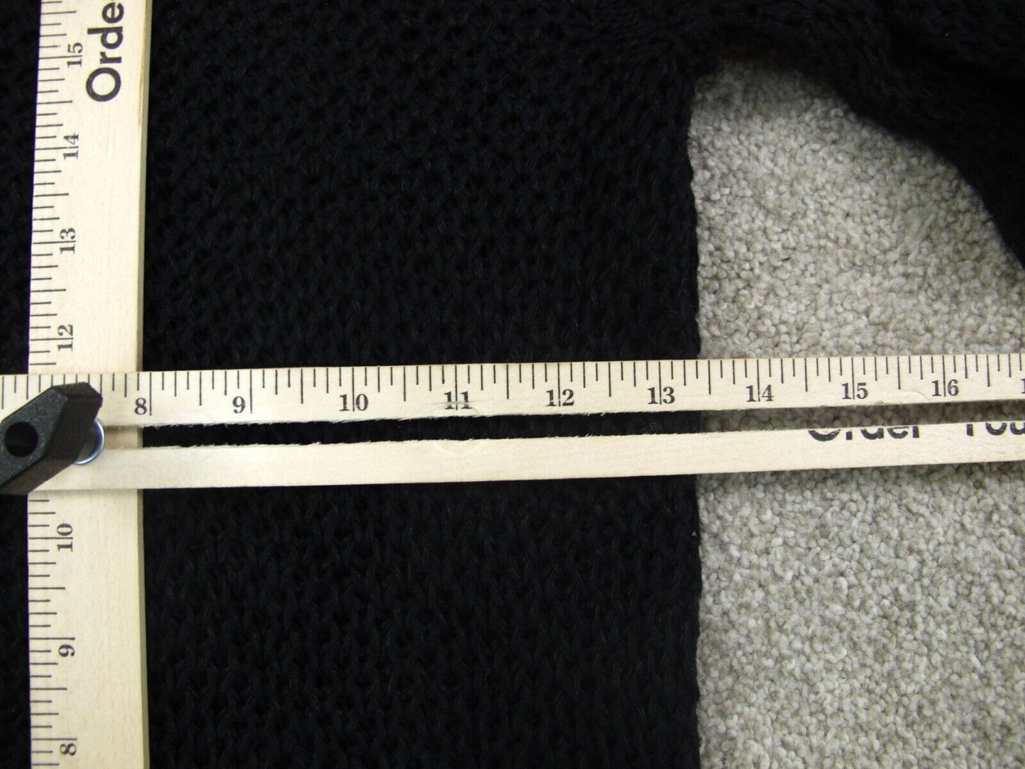 Ralph Lauren Women Knitted Pullover Sweater Scoop Neck Long Sleeves Black Size S