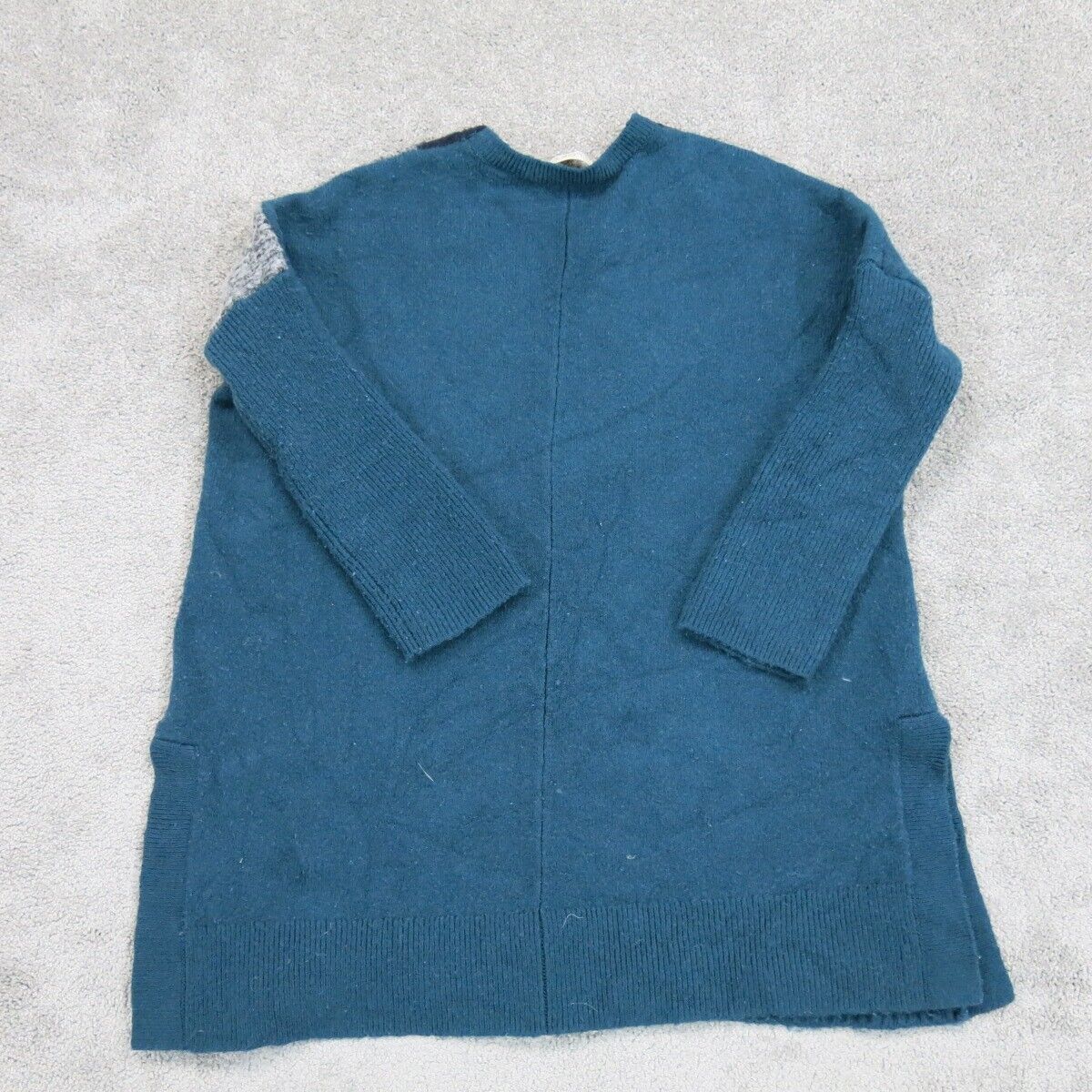 ANN Taylor Loft Womens Knitted Sweater Crew Neck Long Sleeve Colorblock Size XXS