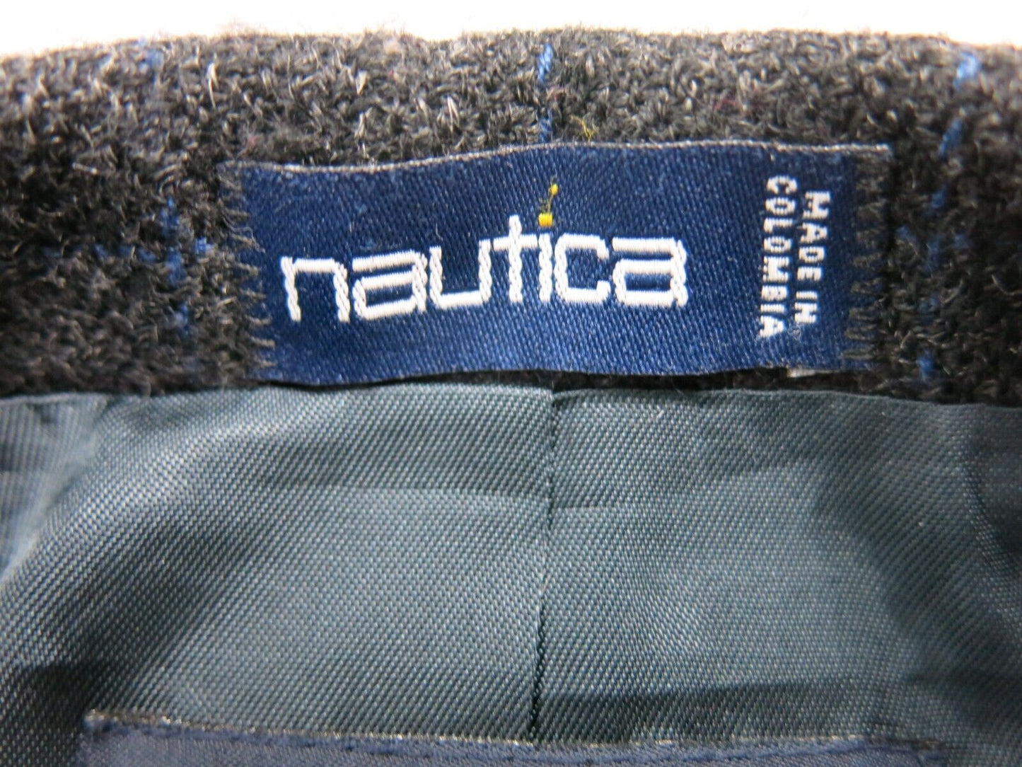 Nautica Mens Blazer Coat Single Breasted Long Sleeves Pockets Black Size 44R