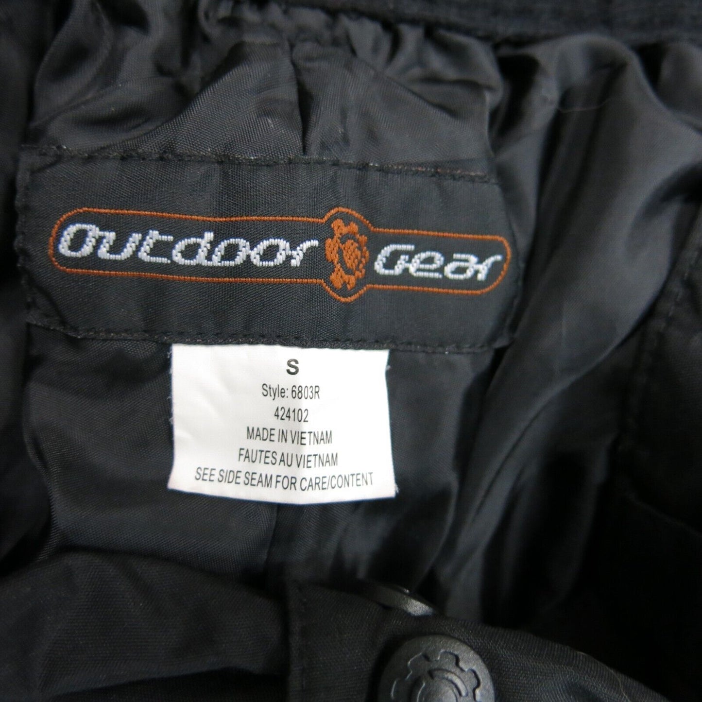Outdoor Gear Men Cold Weather Snow Pants Adjustable Waist Black Size Small