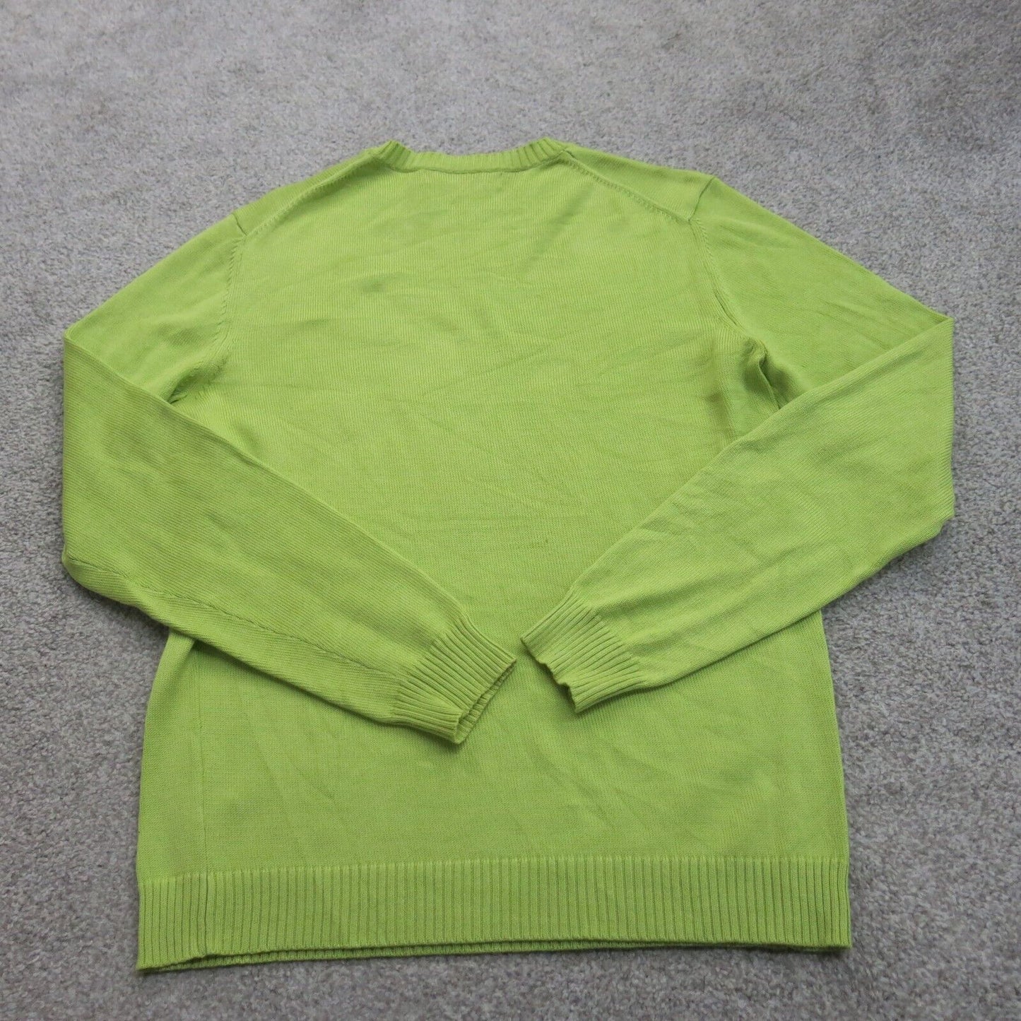 Express Women Pullover Sweater Knitted Long Sleeve Crew Neck Mustard Green Small