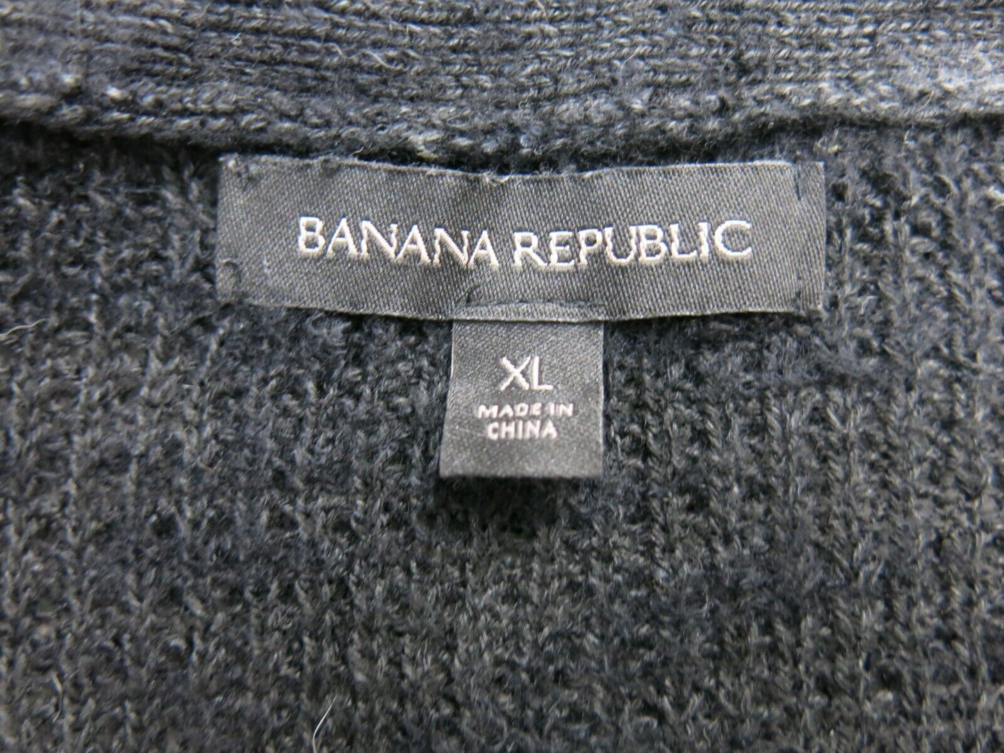Banana Republic Womens Pullover Knitted Sweater Long Sleeves Black Size X Large
