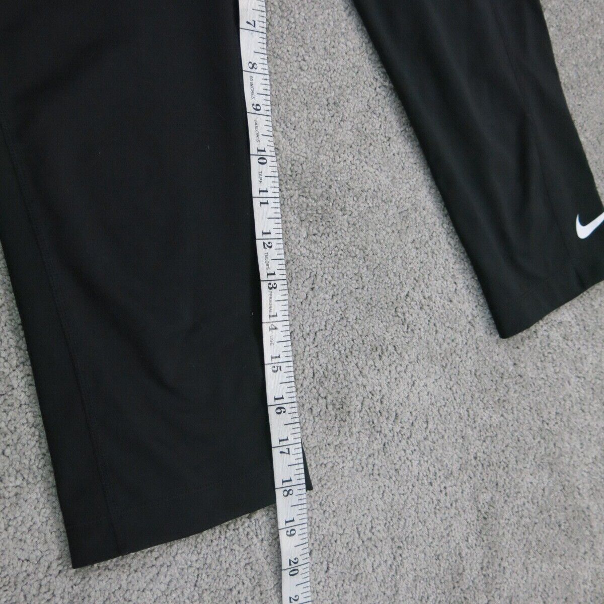 Nike Pro Womens Capri Pants High Elastic Waist Mid Rise Black Size Small