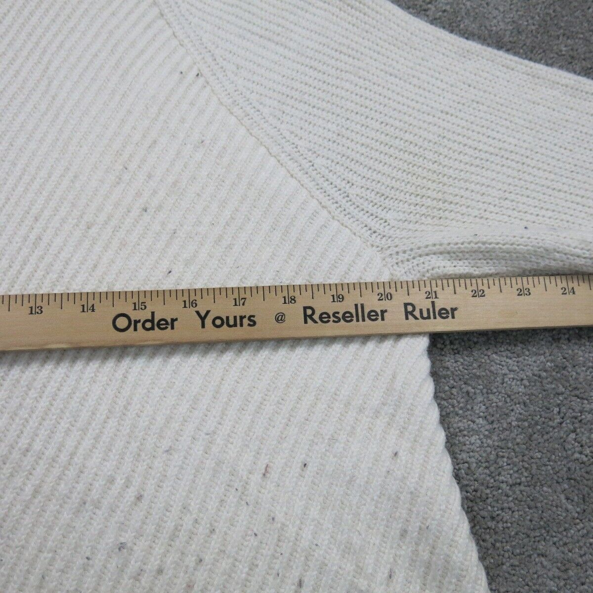 Talbots Womens Pullover Sweater Knitted Turtleneck Long Sleeves White SZ X Large