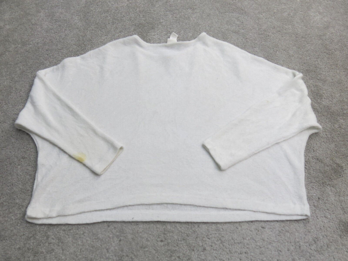 H&M Womens Pullover Sweater Knitted Long Sleeve Crew Neck White Size Medium