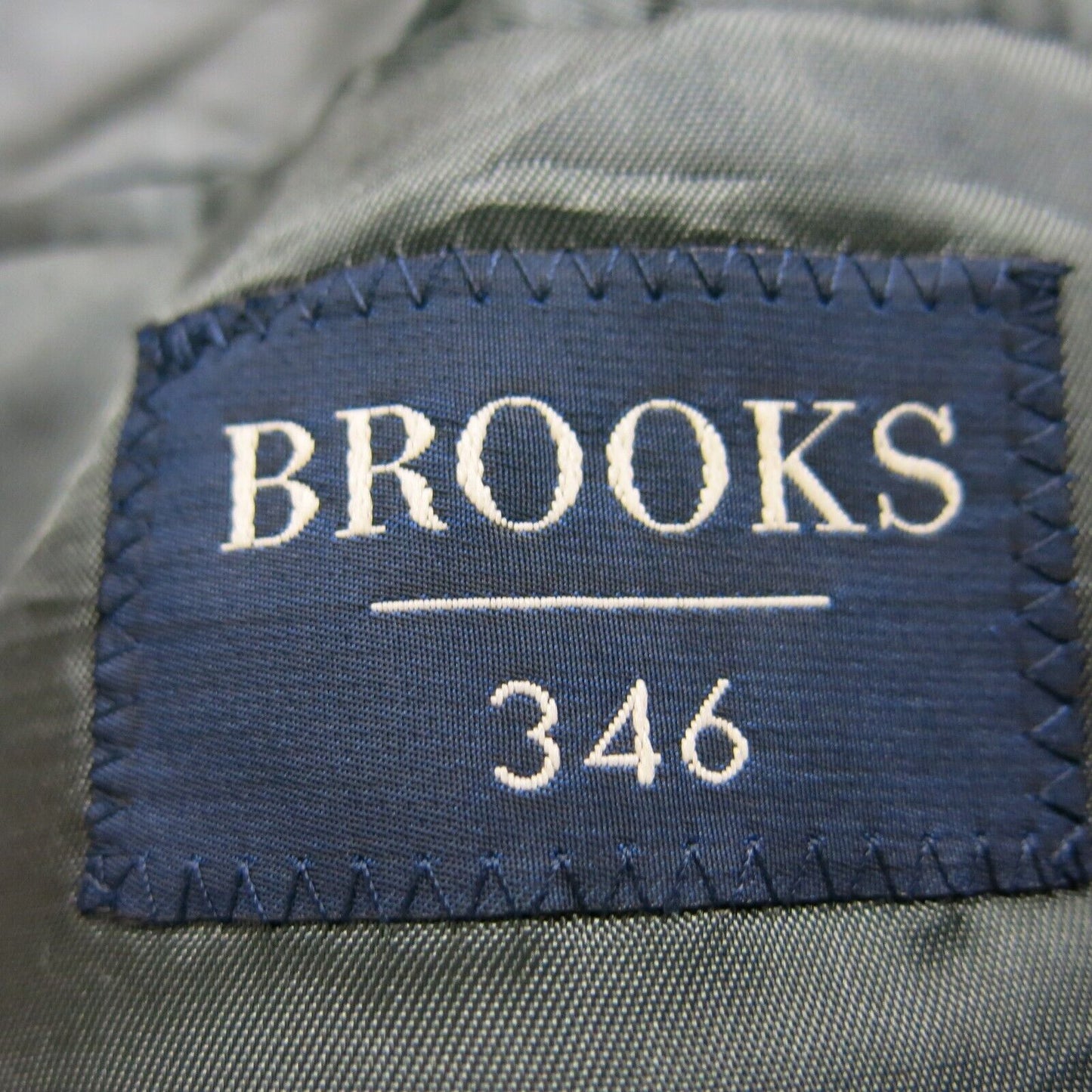 Brooks Mens Blazer Coat Single Breasted Pockets Long Sleeve Black Size 46