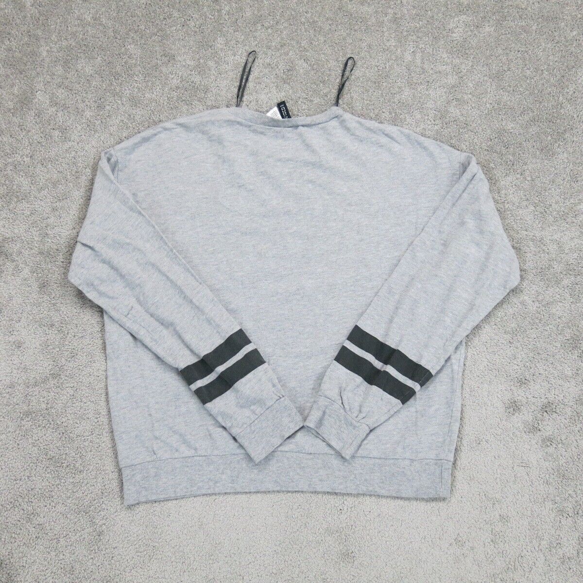 Divided H&M Womens Sweater Knitted Crew Neck Long Sleeve Cotton Gray Size Medium