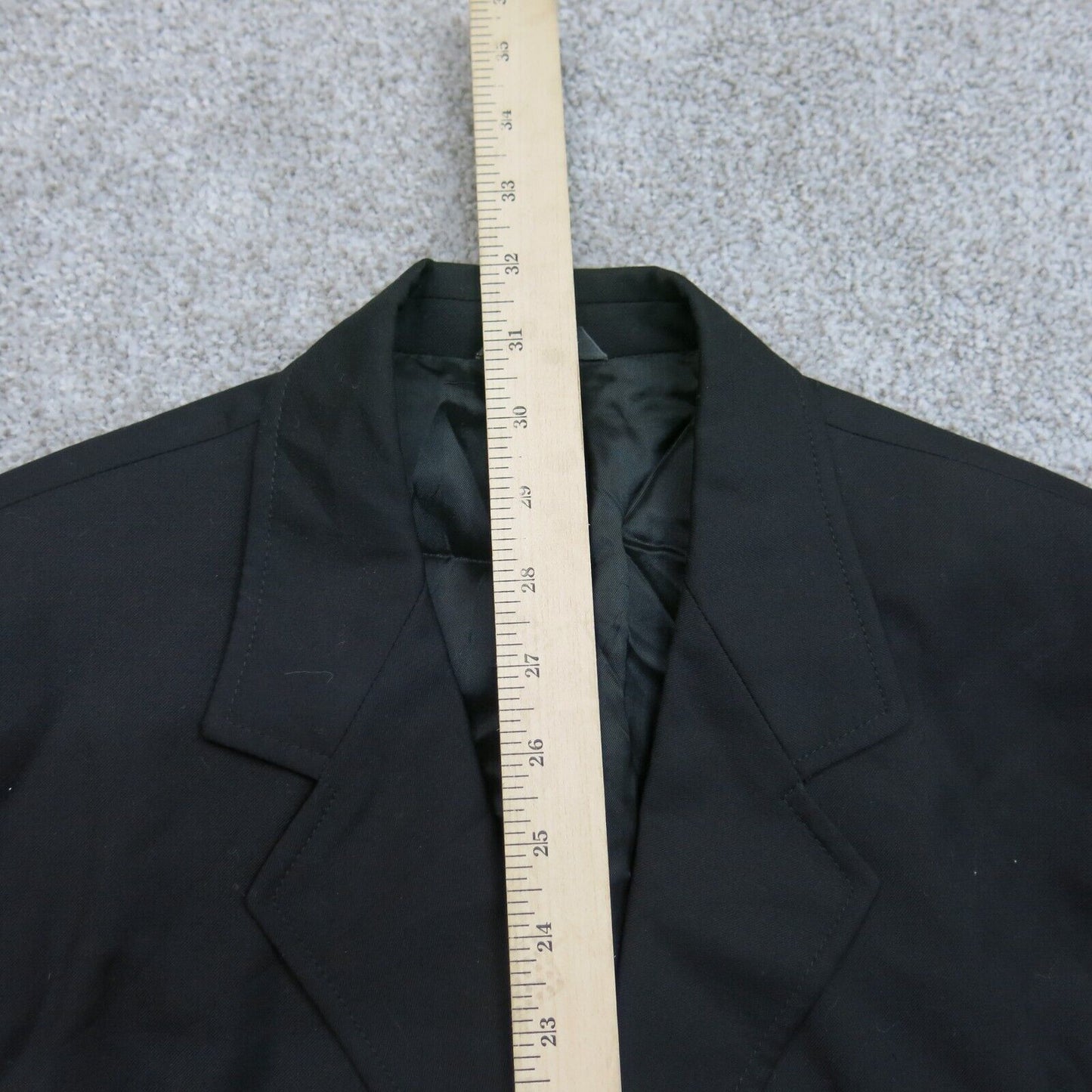 Banana Republic Mens Blazer Coat Jacket Long Sleeves Collard Black Size 385