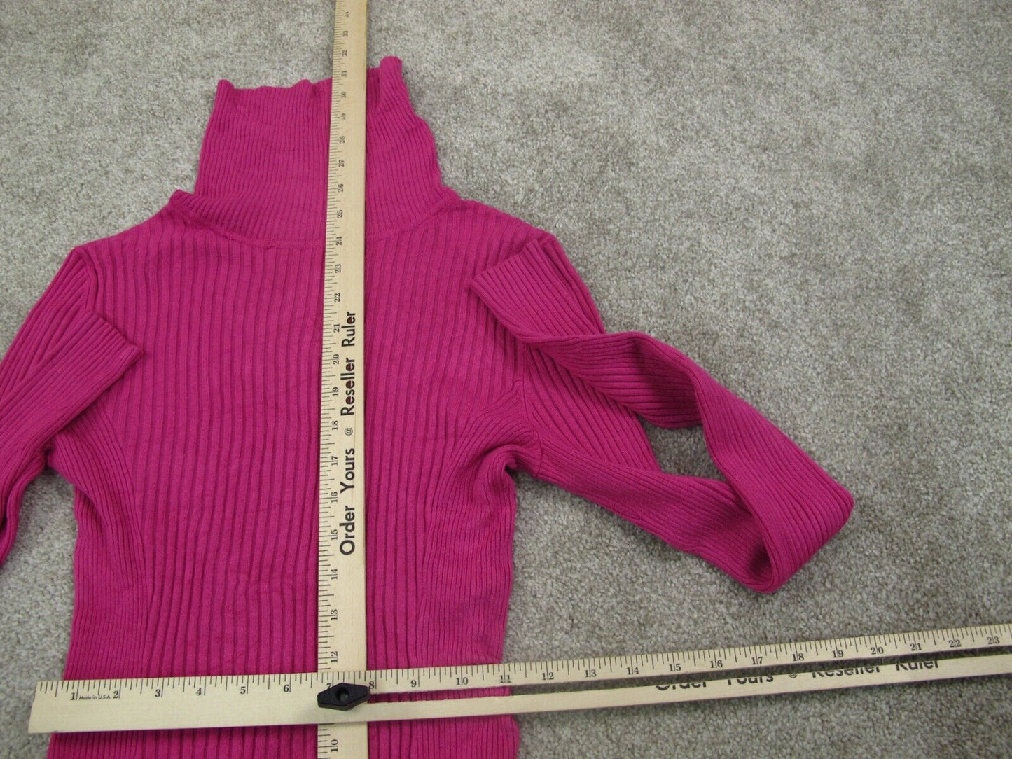 Express Womens Pullover Knitted Sweater High Neck Long Sleeve Pink Size Medium
