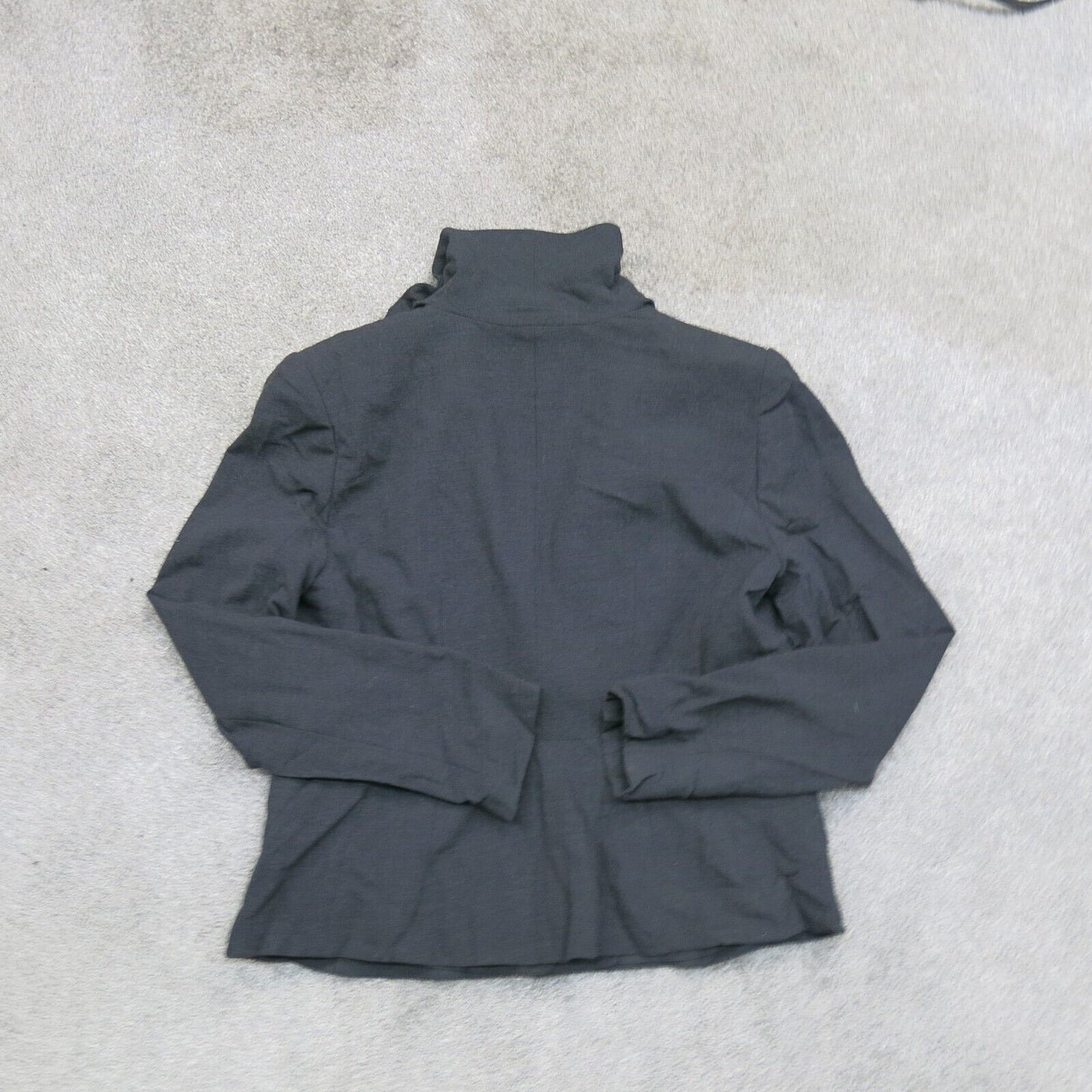 Ann Taylor Womens Blazer Coat Single Breasted Long Sleeves Pockets Black Size 12