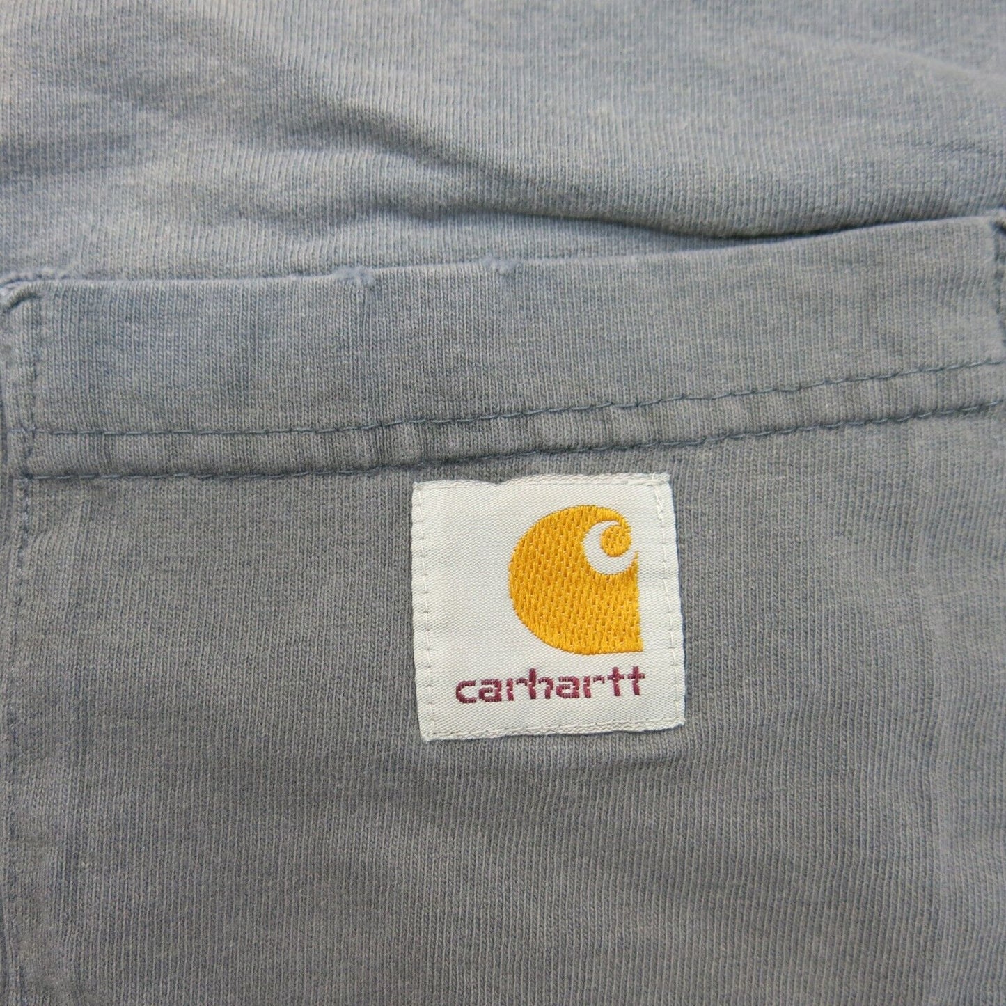 Carhartt Mens Crew Neck T Shirt Short Sleeves Original Fit Pocket Gray Size XLT