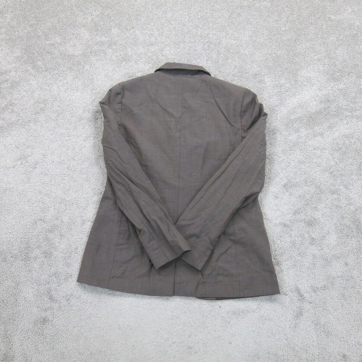 Talbots Womens Blazer Coat Single Breasted Long Sleeves Pockets Gray Size 10P