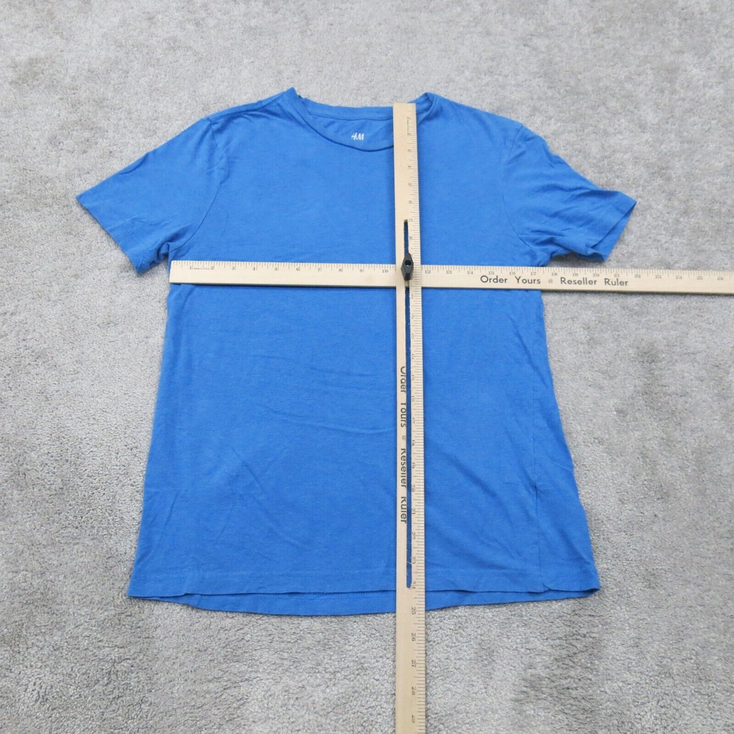 H&M Men T Shirt Short Sleeves Crew Neck Regular Fit Blue Size Small