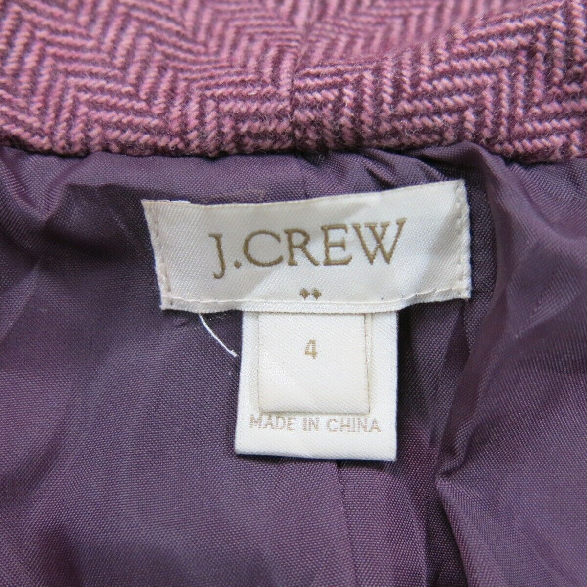 J. Crew Womens Pea Coat Jacket Front Button Long Sleeves Pockets Pink Size 4