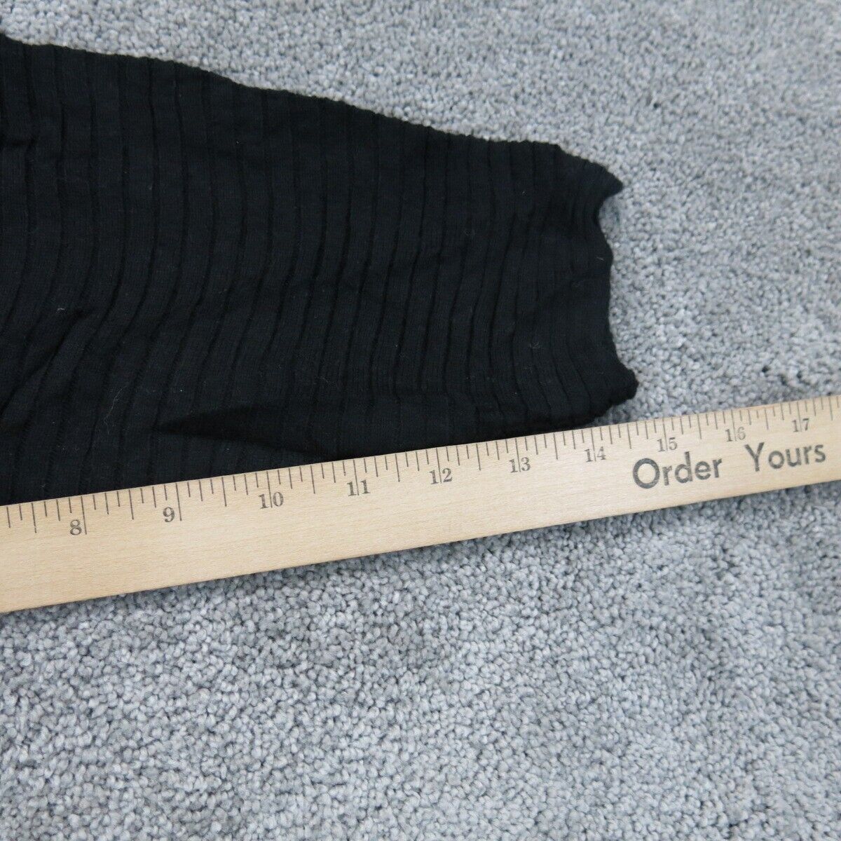 Forever 21 Women Pullover Sweater Knitted 3/4 Sleeves Crew Neck Black SZ Small