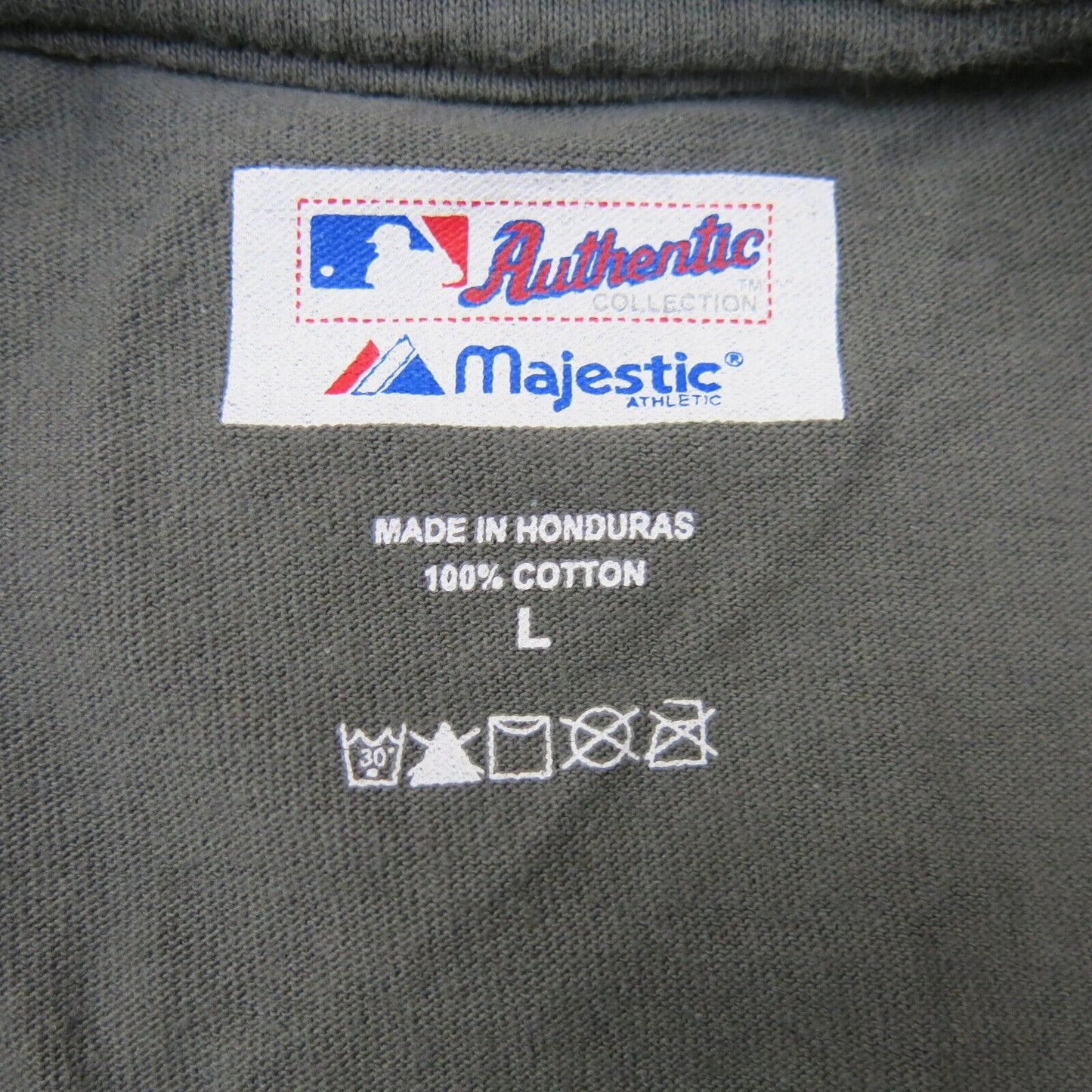 Majestic Mens Crew Neck T Shirt Short Sleeves Athletic Fit Dark Slate Gray SZ L