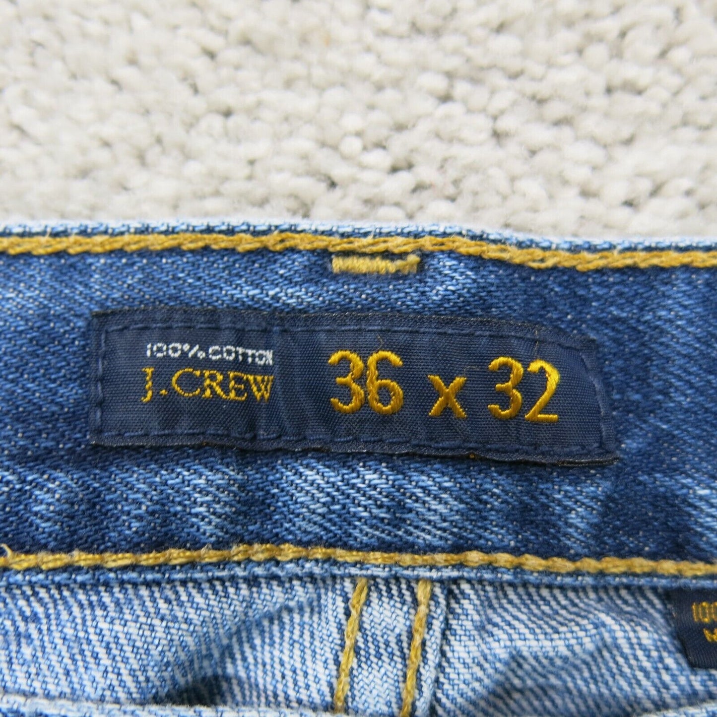J. Crew Mens Jeans Wide Leg Denim High Rise 100% Cotton Blue Size W36XL32