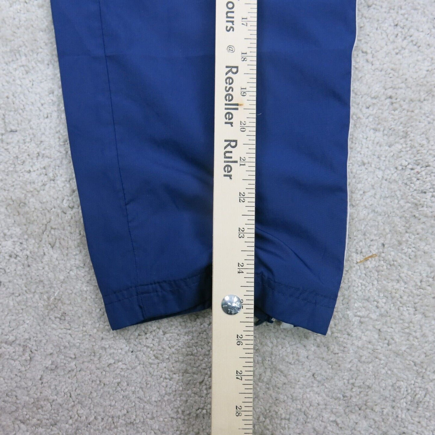Adidas Mens Track Pant Elastic Waist Climashell Wind 3 Striped Blue Size Small